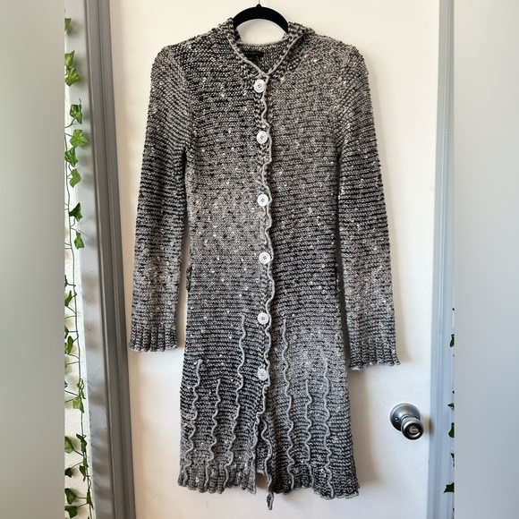 Bcbg maxazria alpaca mohair blend knit hooded cardigan sweater. Size S - Picture 2 of 13